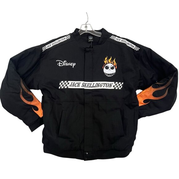 The Nightmare Before Christmas Jack Skellington NBC Flames Racing Jacket Size L